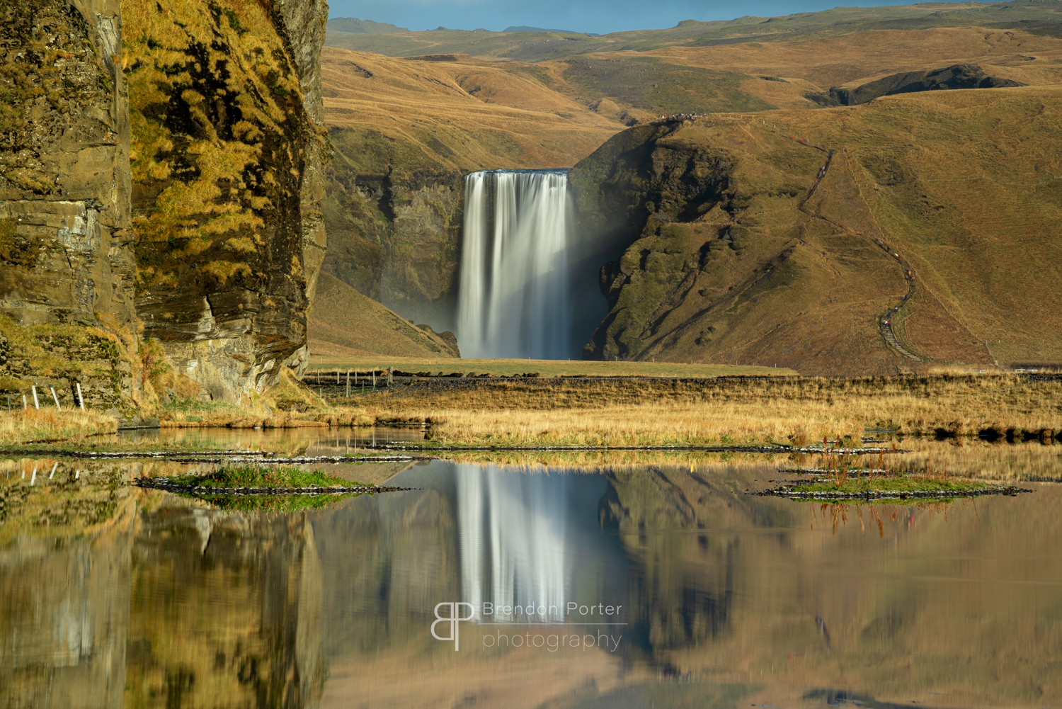 Waterfall and Pond Scene